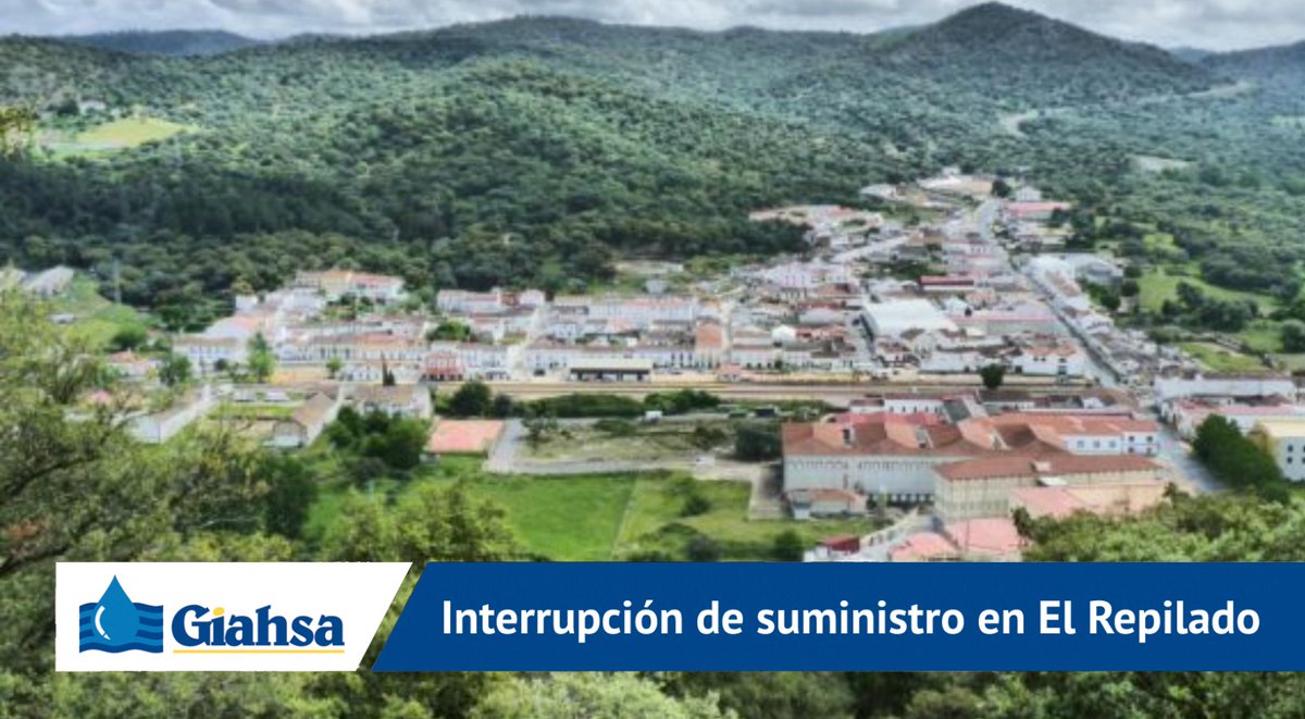 Giahsa's tweet photo. 🚰 INTERRUPCIÓN DE SUMINISTRO en #ELREPILADO #JABUGO
FECHA | 30 agosto
HORARIO (aprox.) | 09:00 a 14:00 h.
MOTIVO | Obra municipal en C/ Marqués de Aracena.
AFECTA A | Marqués de Aracena, Industria y Repilado Viejo.
Trabajamos para mejorar el servicio. Disculpen las molestias. https://t.co/9KW9jk4iUI