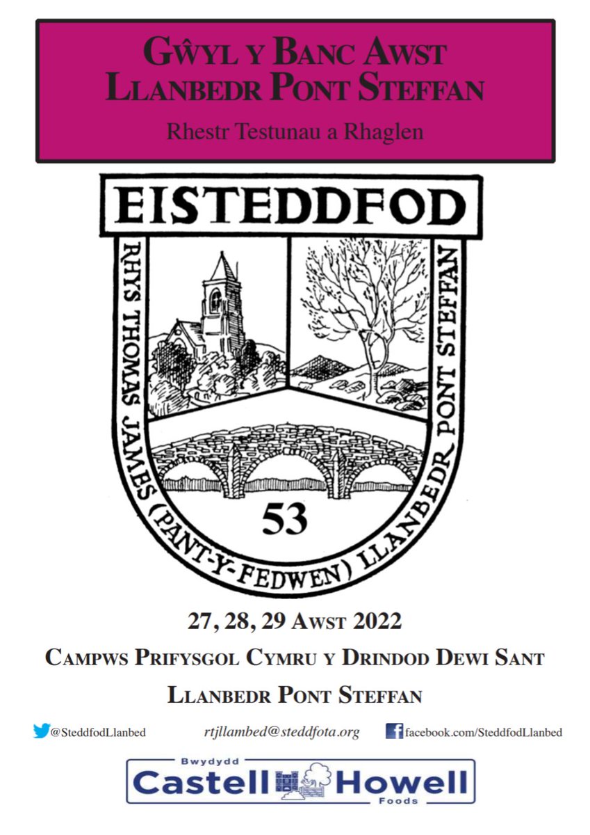 Mae'n fore braf arall! 🌞 Trydydd diwrnod ein Eisteddfod. Agorir am 11.15 gan Faer y dref, y Cynghorydd Helen Thomas. Llywydd y dydd: Gwynfor Lewis, W. D. Lewis a'i Fab, Llanbedr Pont Steffan. <a href="/CTLLPSLTC/">CT Llanbed Lamp TC</a> <a href="/DafyddWDLewis/">Dafydd Lewis</a> <a href="/Craffwr/">Craffwr</a>