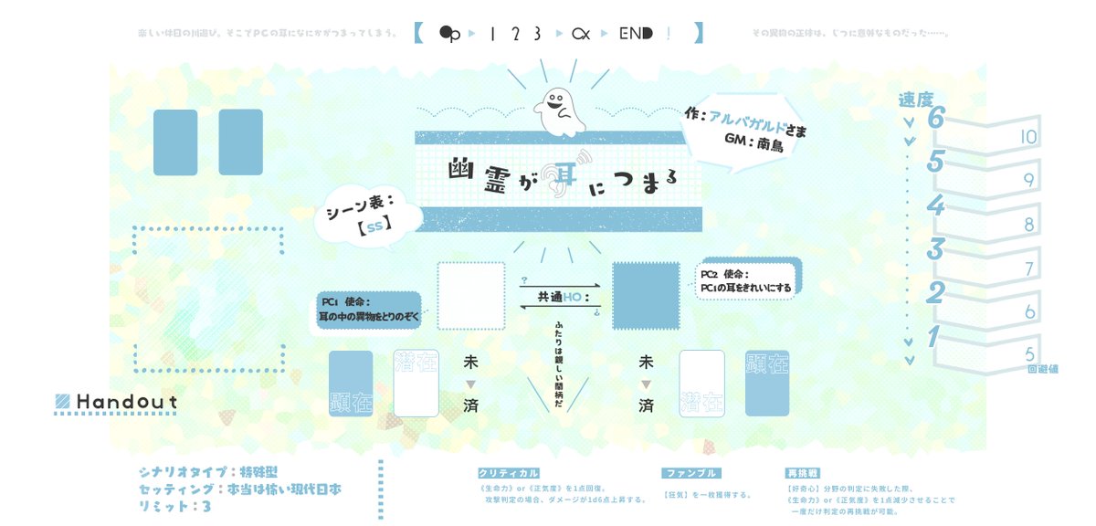 22_reality_'s tweet photo. せっかくならTwitterには普段作ってるものとか配信で見せられないものとか載せておきたいな～と思って…これはデザイン系！
前にちょこっと配信でお話した「TRPG」で遊ぶ時用に自作したゲームシート！

自作と言ってもすべて手書きなんてことはなく、
フリー素材をいろいろ使わせていただいています◎ https://t.co/V80CqrIBQR