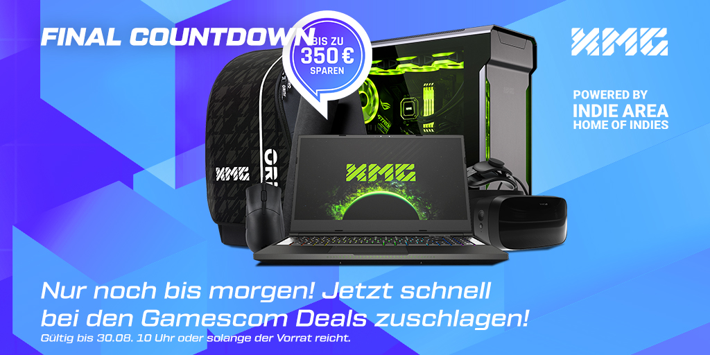 xmg_gg's tweet photo. Na, schon gut erholt von der #gamescom? Noch bis morgen 10 Uhr erhältst du satte Rabatte auf die passende Hardware für die kommenden Gaming-Highlights!
😎 Zu den #GamescomDeals: https://t.co/A28jGouP5Q
#bestware #XMG #Gaming #ORITY #GamingLaptop #Corsair #Seasonic #HP #Varjo https://t.co/GD2VqGzJcA