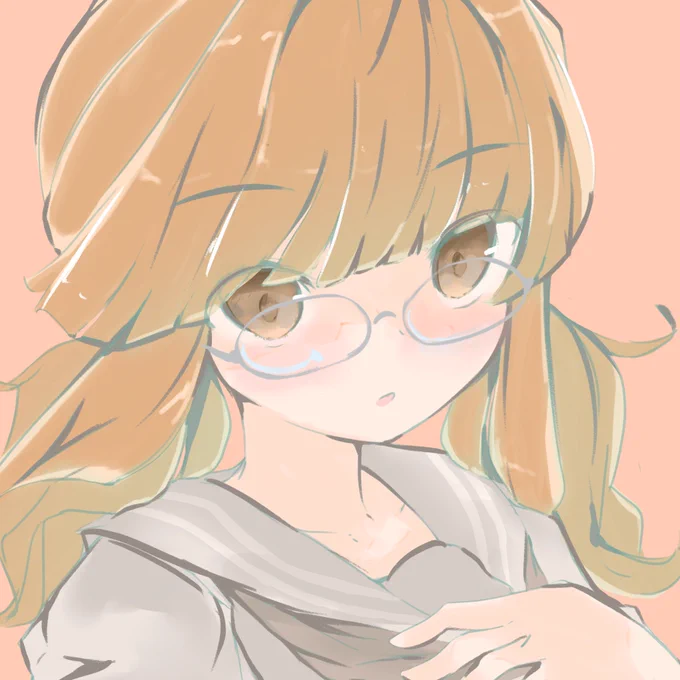 メガネっ娘#絵描きさんと繋がりたい#イラスト 