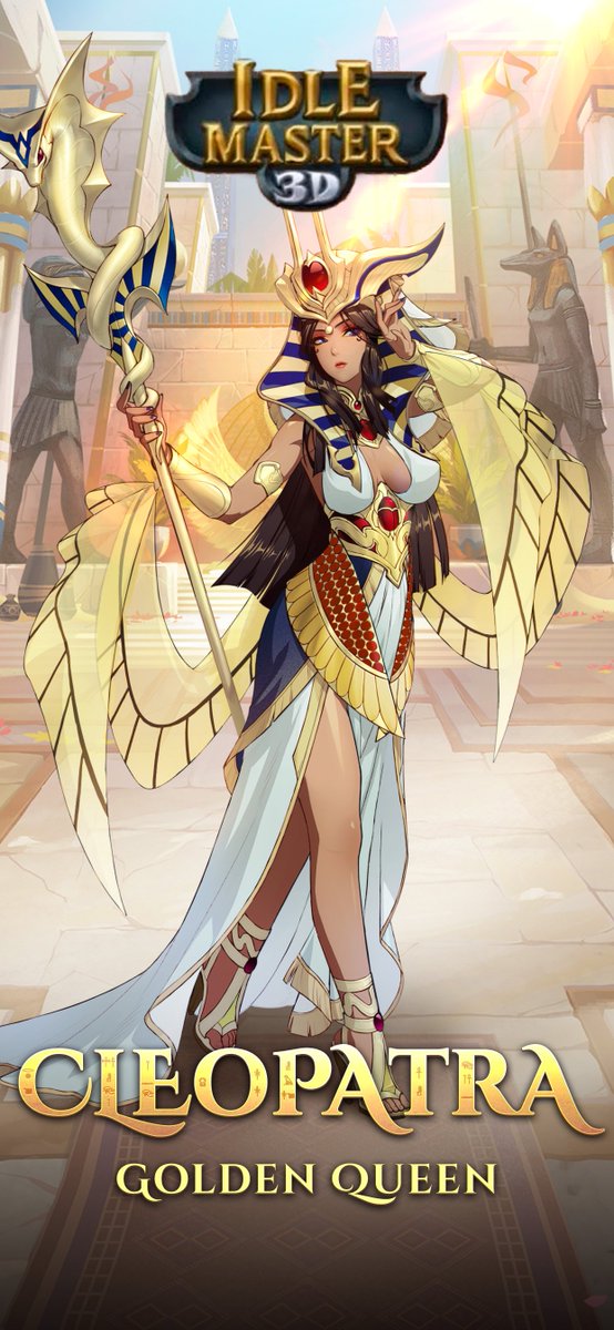 Xx0Solo's tweet photo. Cleopatra👑 has set a new gold🪙 standard with the new Golden Queen Cleopatra skin! Show off her new skin, she's divine! 😍
@Master3DRPG

#Master3DRPG #Master3D #P2E #P2Egaming #IdleMaster3D #IdleMaster https://t.co/J53vzrtjqb