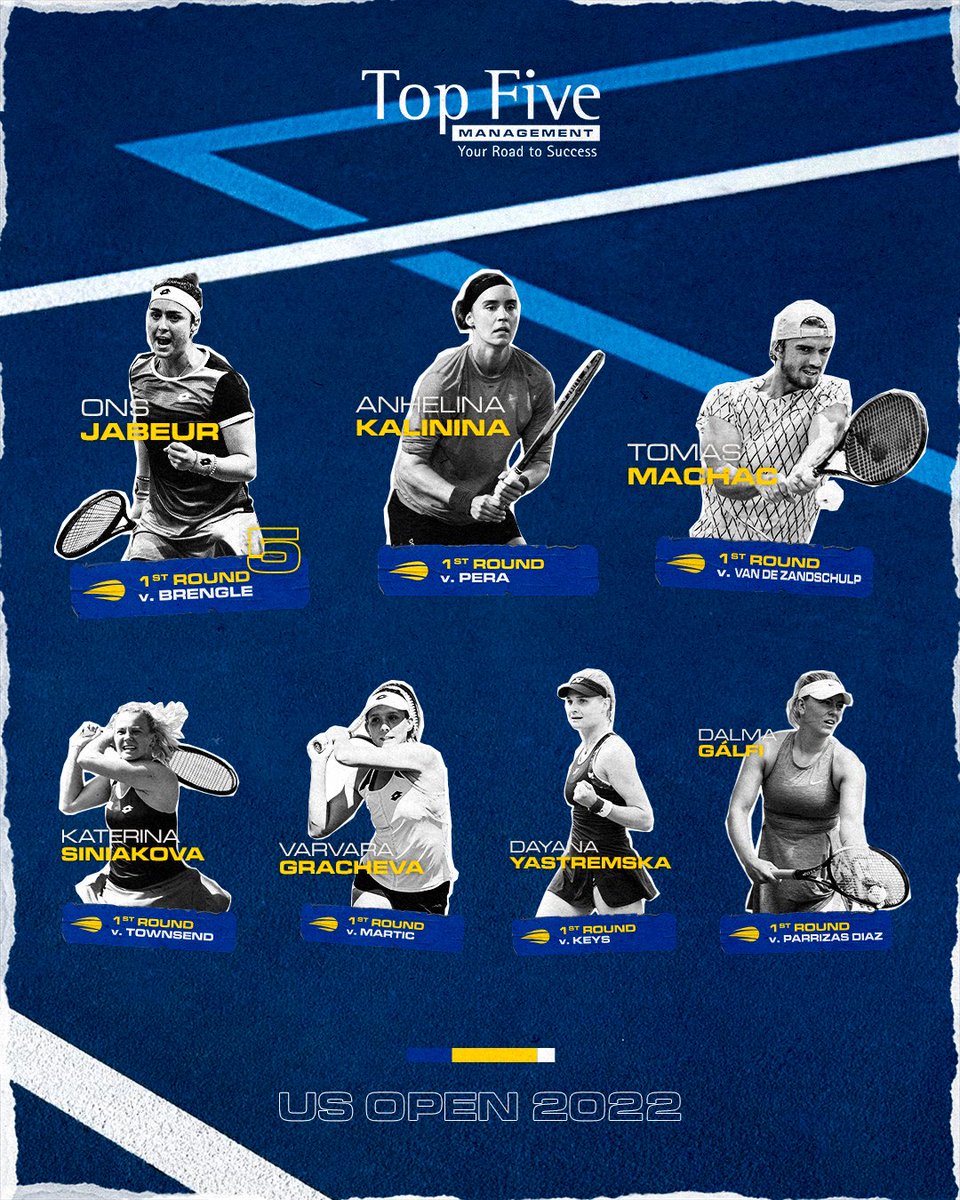 TopFiveMgmt's tweet photo. Let's get ready to 𝙧𝙪𝙢𝙗𝙡𝙚 in New York! 🇺🇸🎙

#TeamTopFive is all set for the 2022 @usopen. Bring it on! ⚔️🔥 https://t.co/ChsB3JJhfp