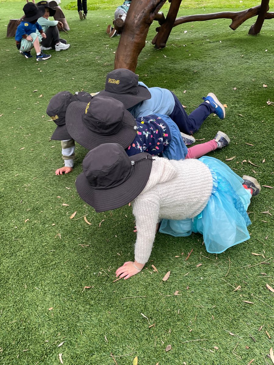 Luci_May11's tweet photo. Animals are ever present in preschool pretend play but this pack of puppies mean serious business. They have been roaming our playground for weeks - barking, playing games of chase and fetching sticks like pros! πΆπ #teampreschool #theoryofmind #understandingourworld https://t.co/2DDmuTOi7M