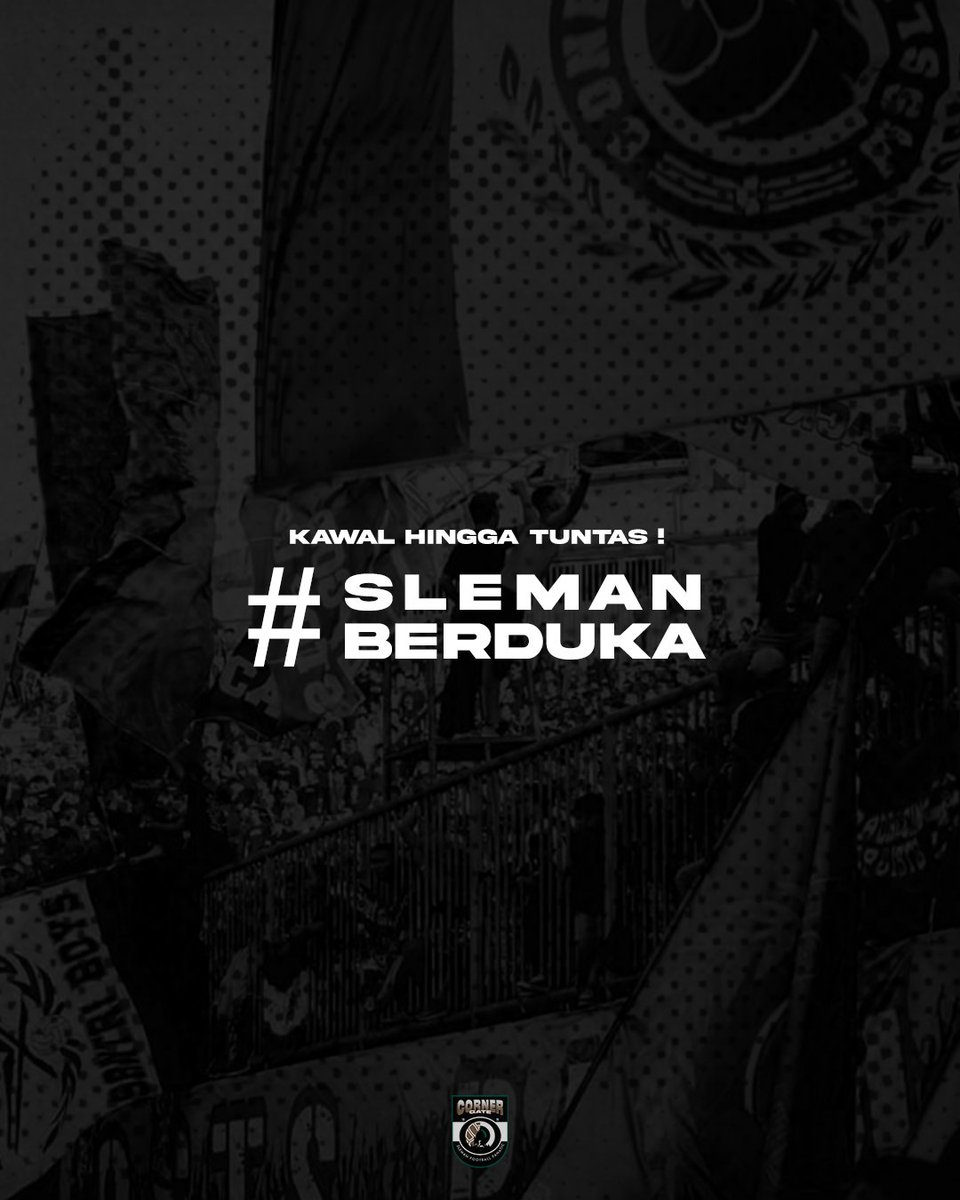 CornerGate_1976's tweet photo. Sepakbola yang sejatinya dirayakan dengan suka cita dan kegembiraan, namun akhir-akhir ini justru terbalik. 
Kami sepakat untuk beberapa match kedepan sejenak menarik diri dan menepi dari riuhnya sepakbola yang sedang tidak baik-baik saja ini.
#SlemanBerduka https://t.co/NODTTygU1j