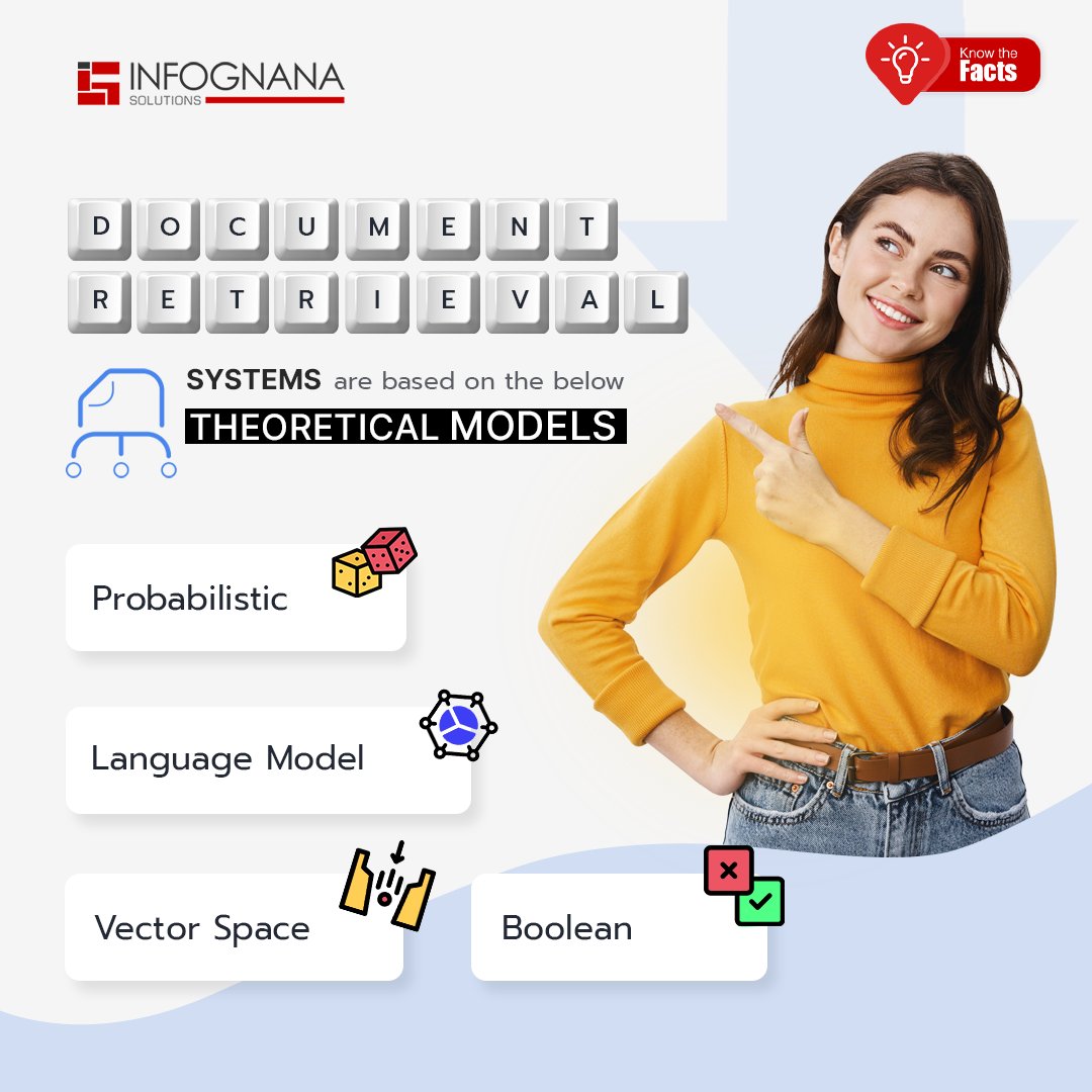 Infognana's tweet photo. Document Retrieval' is the matching of some stated user query against a set of free-text records.
Website: https://t.co/eVLaS1z1xs
#documentretrievalsystems #documentary #documentingspace #documentation #datacenter #theoreticalmodels #languagemodel #ig #infognana #IGSolutions https://t.co/KoI9JhWzYG