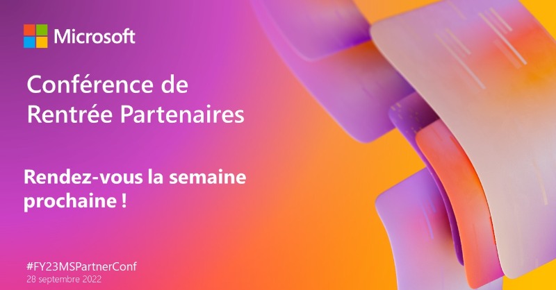 mspartnersfr's tweet photo. ⚠️ La Conférence de Rentrée Partenaires c’est la semaine prochaine ! ⚠️

L’occasion pour nous de vous présenter toutes les clés pour développer votre business ! 

Pour vous inscrire 👇

#PartnerMakeMorePossible #FY23MSPartnerConf