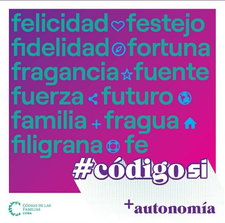 Aprobar el nuevo #CódigoDeLasFamilias es una apuesta por la vida, por la dignidad de las cubanas y cubanos, por la continuidad de quienes nos han guiado. #CodigoSi @FMC_Sudafrica