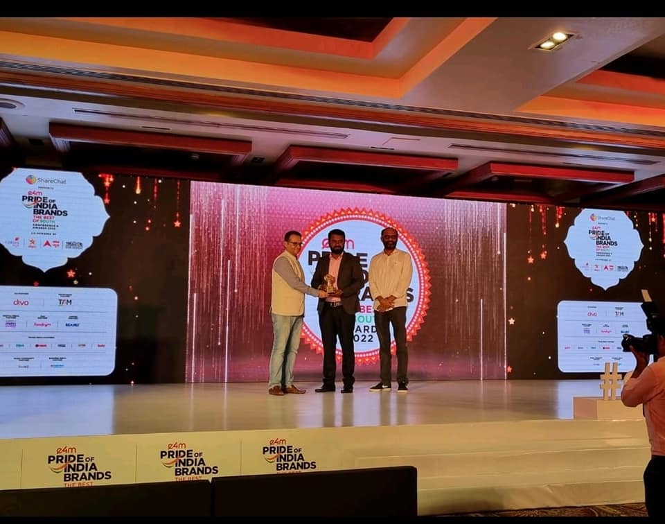 matrimony's tweet photo. We're delighted to receive the Pride of India Brand award from exchange4media in recognition of our leadership, strategic accomplishments, creativity and constant innovation in our product, processes and marketing practices. #awards https://t.co/bf7hiJS7kD