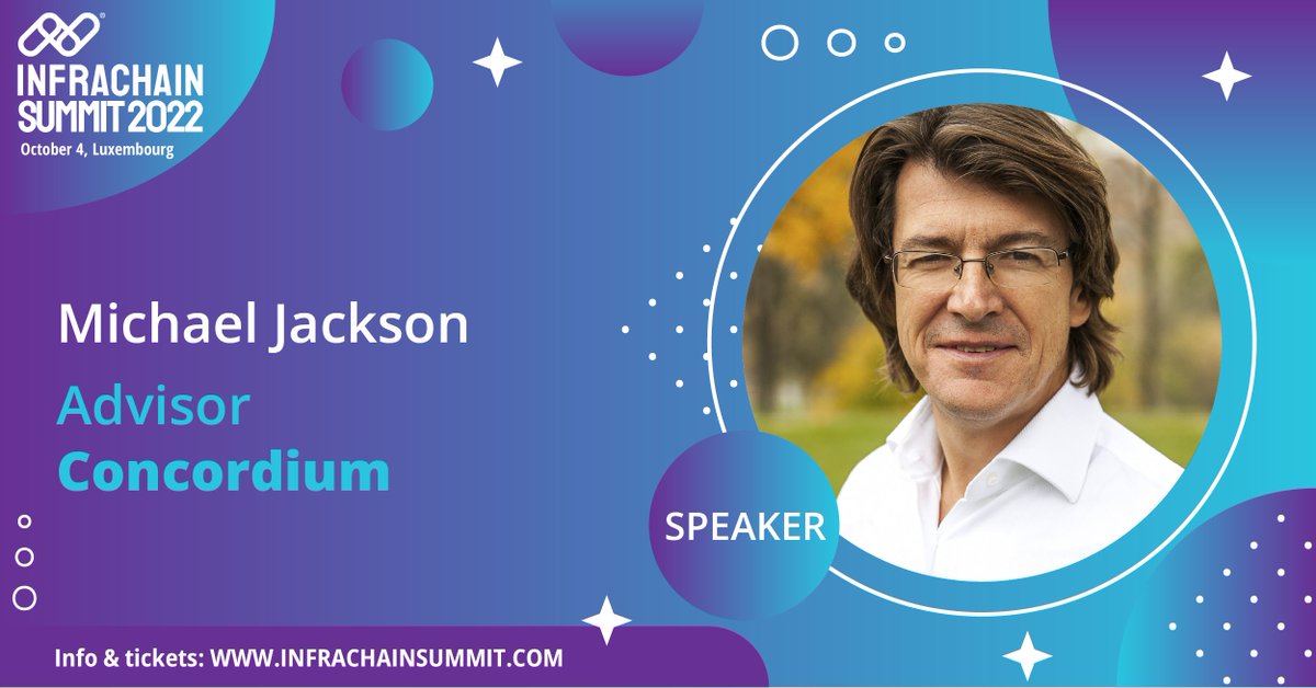 Infrachain (@infrachain) on Twitter photo 🎙️ We are delighted to welcome <a href="/overdrev/">Michael Jackson</a>, Advisor at <a href="/ConcordiumNet/">Concordium</a> who will present a #usecase on #decentralizedidentities & #verifiablecredentials at the #InfrachainSummit 2022 on October 4 at <a href="/dCoque/">d'Coque</a>, #Luxembourg.
Book your early bird tickets now👉lnkd.in/eChM3rWq 🎙️ We are delighted to welcome <a href="/overdrev/">Michael Jackson</a>, Advisor at <a href="/ConcordiumNet/">Concordium</a> who will present a #usecase on #decentralizedidentities & #verifiablecredentials at the #InfrachainSummit 2022 on October 4 at <a href="/dCoque/">d'Coque</a>, #Luxembourg.
Book your early bird tickets now👉lnkd.in/eChM3rWq