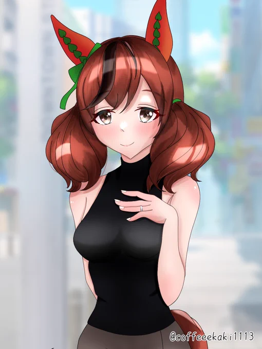 #今月描いた絵を晒そう #ナイスネイチャ ネイチャ編イチャイチャor結婚後のイラストしか無いね 