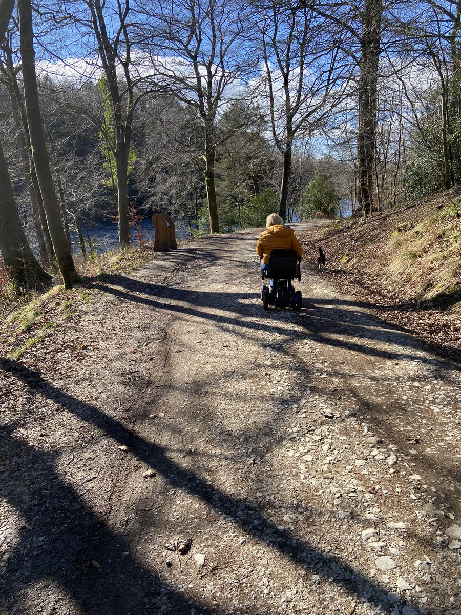 There are many accessible walks in the @yorkshire_dales like this one at @IngleborouTrail    This is me out and about using the @TGAmobility Whill C #gifted There is also a mobility scooter to borrow to use on the Nature Trail.