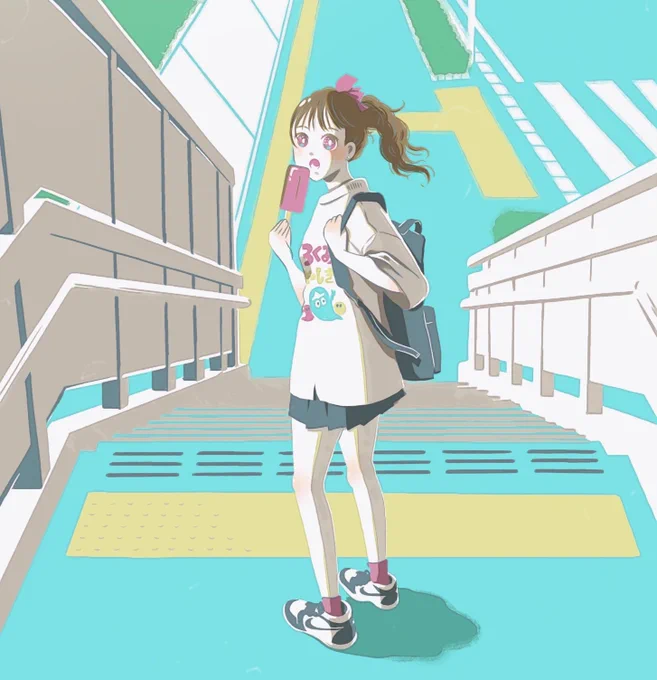 文化祭の準備中クラスTシャツを制服にしてる高校生可愛い。クラスカラーでアクセサリーとか合わせてる女子集団も可愛いし、肘とかにペンキついたままの子も可愛い。 