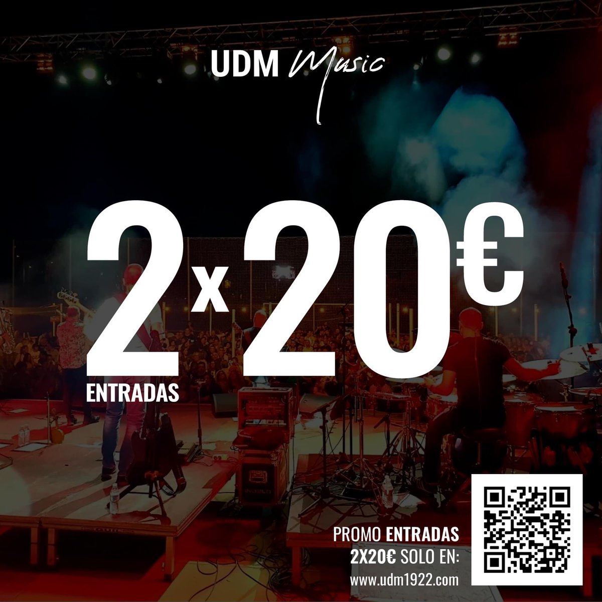 udmmusicfest's tweet photo. 🎵 [#𝗨𝗗𝗠𝗠𝘂𝘀𝗶𝗰] 🎵
🎟 ¡𝗘𝗡𝗧𝗥𝗔𝗗𝗔𝗦 𝗬𝗔 𝗔 𝗟𝗔 𝗩𝗘𝗡𝗧𝗔!

👀 Promoción 𝗲𝘀𝗽𝗲𝗰𝗶𝗮𝗹 𝘄𝗲𝗯: 2x20€
🔗 https://t.co/Oqmt2ykzwK…

ℹ️ También ya a la venta en los puntos de venta físicos.

#VolverASubir | #Desde1922 https://t.co/fOoZwuDFY6