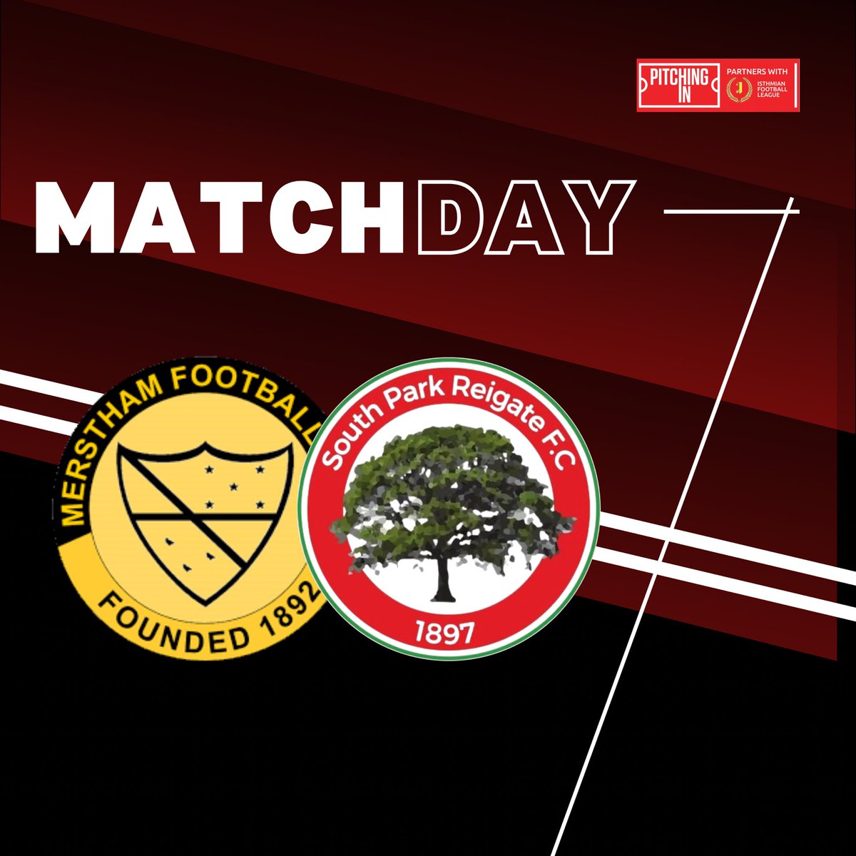 South_ParkFC's tweet photo. 𝗠𝗔𝗧𝗖𝗛𝗗𝗔𝗬 #𝟲 | ⚽️

It’s 𝘿𝙀𝙍𝘽𝙔 day! 💪 

Make the short trip to Merstham today to support the Sparks ⚡️ 

🆚 @MersthamFC1892 
⌚️ 15:00 KO
🏟 The Worldflow Stadium | RH1 3QB
🏆 Isthmian South Central

#WeareSouthPark
#UpTheSparks

⚽️🌳⚡️⚽️🌳⚡️ https://t.co/6XmbW5Nr2q