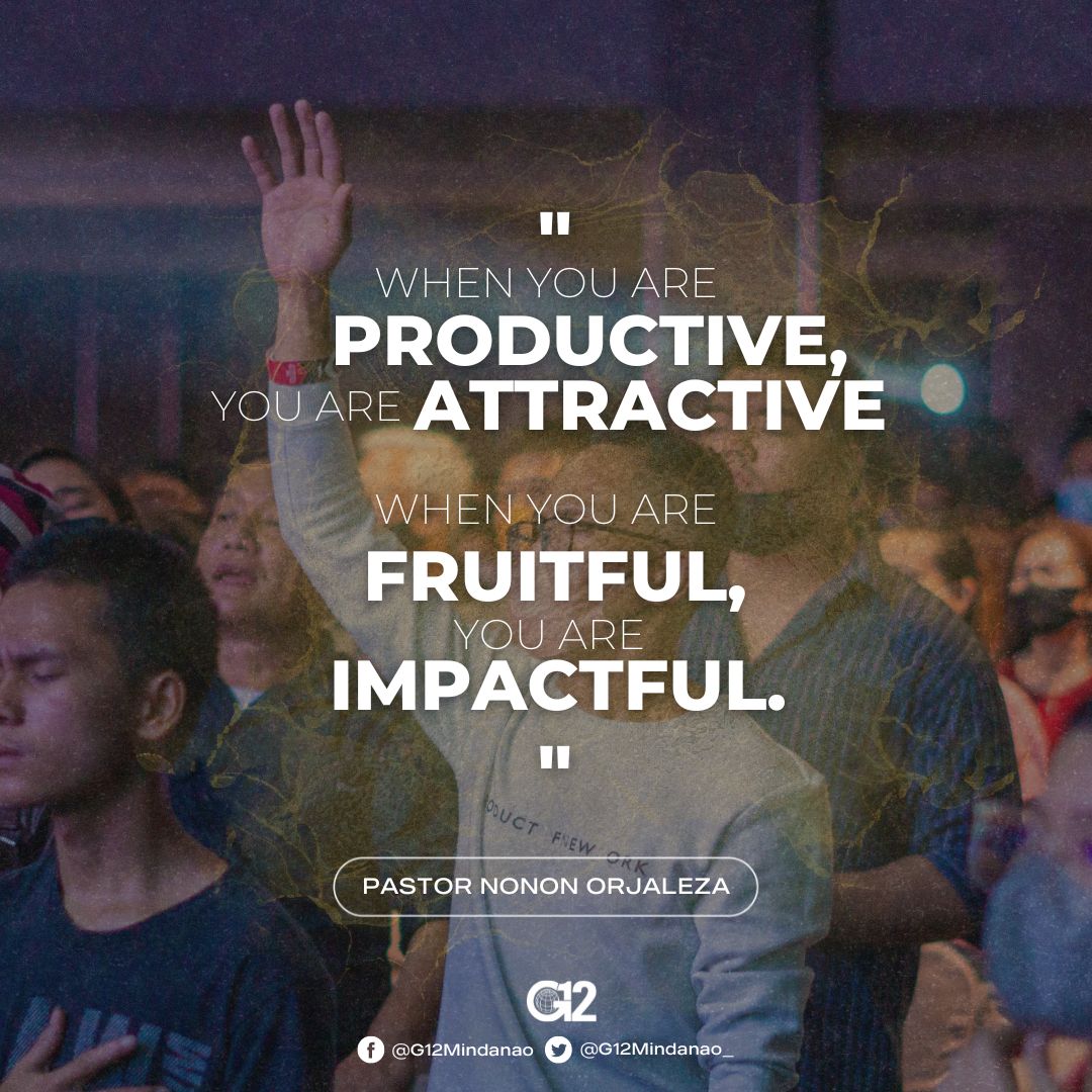 G12Mindanao_'s tweet photo. Nothing truly beats the beauty of a leader who produces. 

"When you are productive, you are attractive. 
And when you are fruitful, you are impactful."
-Ptr. Nonon Orjaleza

#AnointedToMultiply
#G12Mindanao
#G12RegionalConference https://t.co/mEIZJxo1VJ