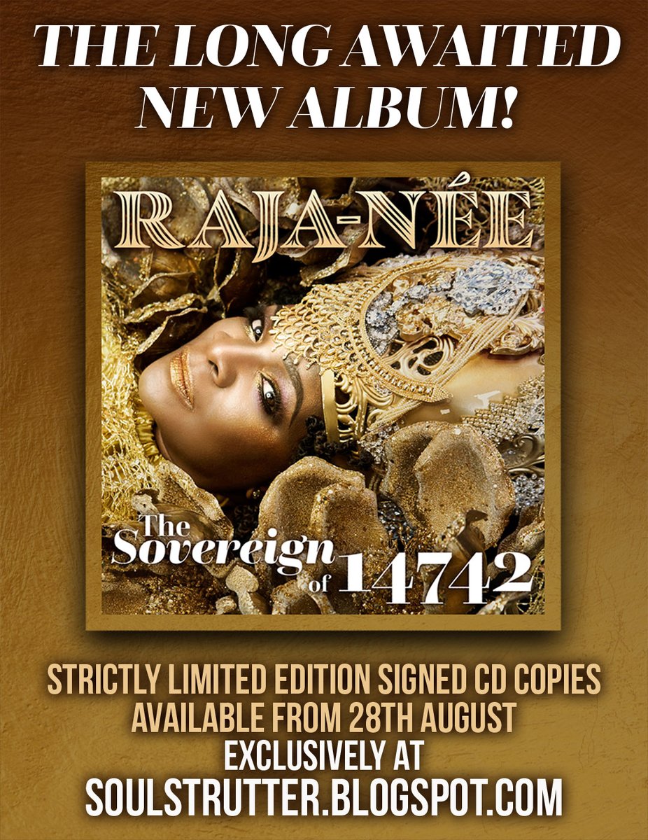 The Raja-Nee CD's have landed ... VERY limited quantity of signed copies available, so if you want to avoid US shipping costs email soulstrutter@gmail.com to reserve your copy.
Listen  to full album samples
Raja-Nee - The Sovereign of 14742 LP
soulstrutter.blogspot.com/2022/08/raja-n…