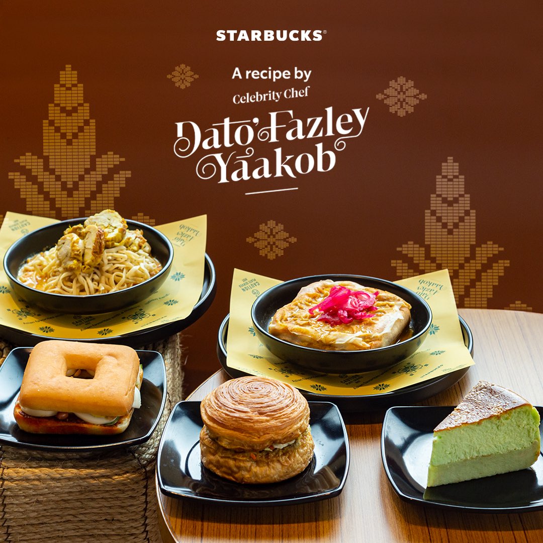 StarbucksMY's tweet photo. Introducing an all new array of delectable twist on our local favorites at our stores, courtesy of the all amazing Dato @FazleyYaakob! https://t.co/ndyx1jNX2W