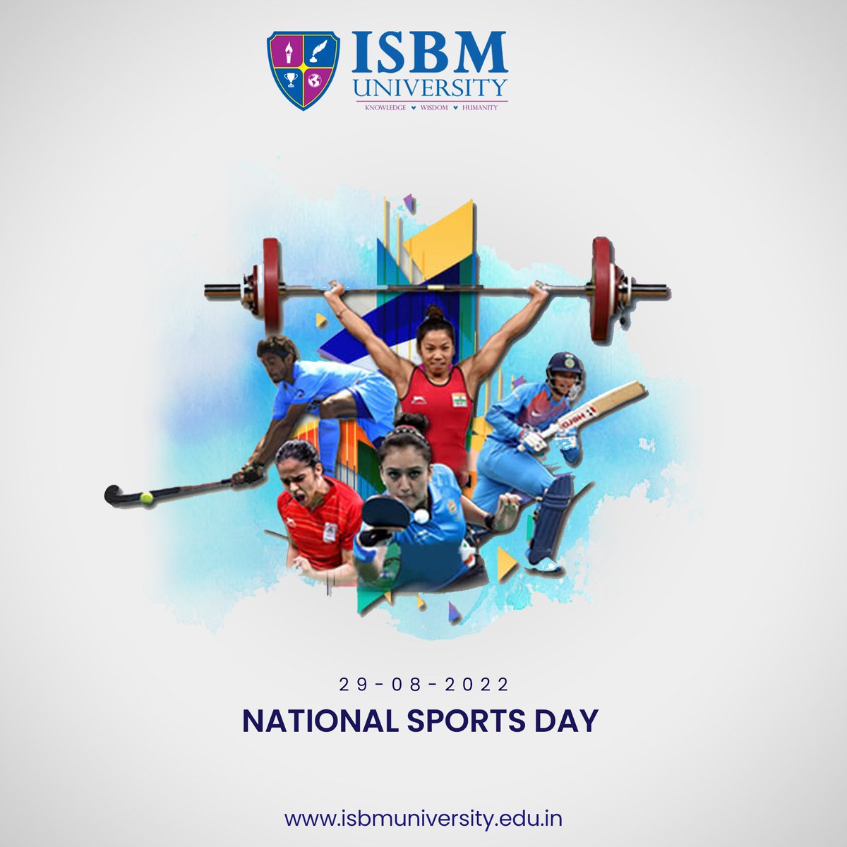 ISBMUniversity's tweet photo. Champions keep playing until they get it right. Happy National Sports Day!
.
#isbm #isbmuniversity #education #chattisgarh #chattisgarhuniversity #admissionsopen #businesscourses #mba #mbacourse #mbauniversity https://t.co/sQRnF3B9jQ