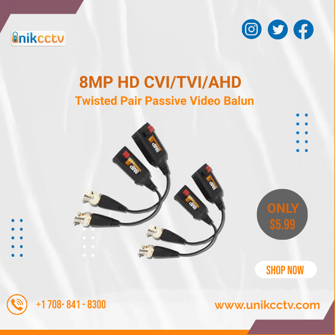 unikcctv's tweet photo. The VB-8MP1 8MP HD CVI/TVI/AHD Twisted Pair Passive Video Balun cable for CCTV camera designed for high Resolution CCTV camera available on Unikcctv. To know more:- https://t.co/WjCfJkdwji #wire #wireless #cable #camerawire #cctvwire  #VMAs #securitycables #VideoBaluncable #Balun https://t.co/INzJizXNZQ
