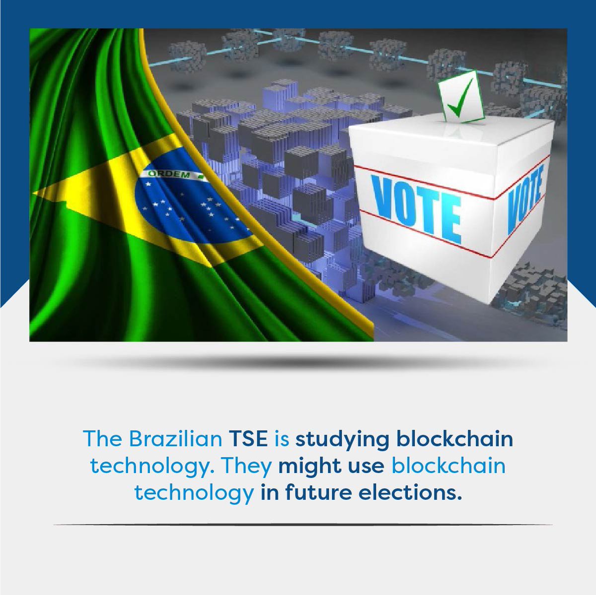 JncTechlabs's tweet photo. The usage of blockchain technology in elections will reduce the overall cost of elections and increase people's trust in the election process.

#jnctechlabs #brazil #blockchain #technology #blockchaintechnology #tech #blockchaincommunity #blockchainelection https://t.co/KwDs6MyisJ