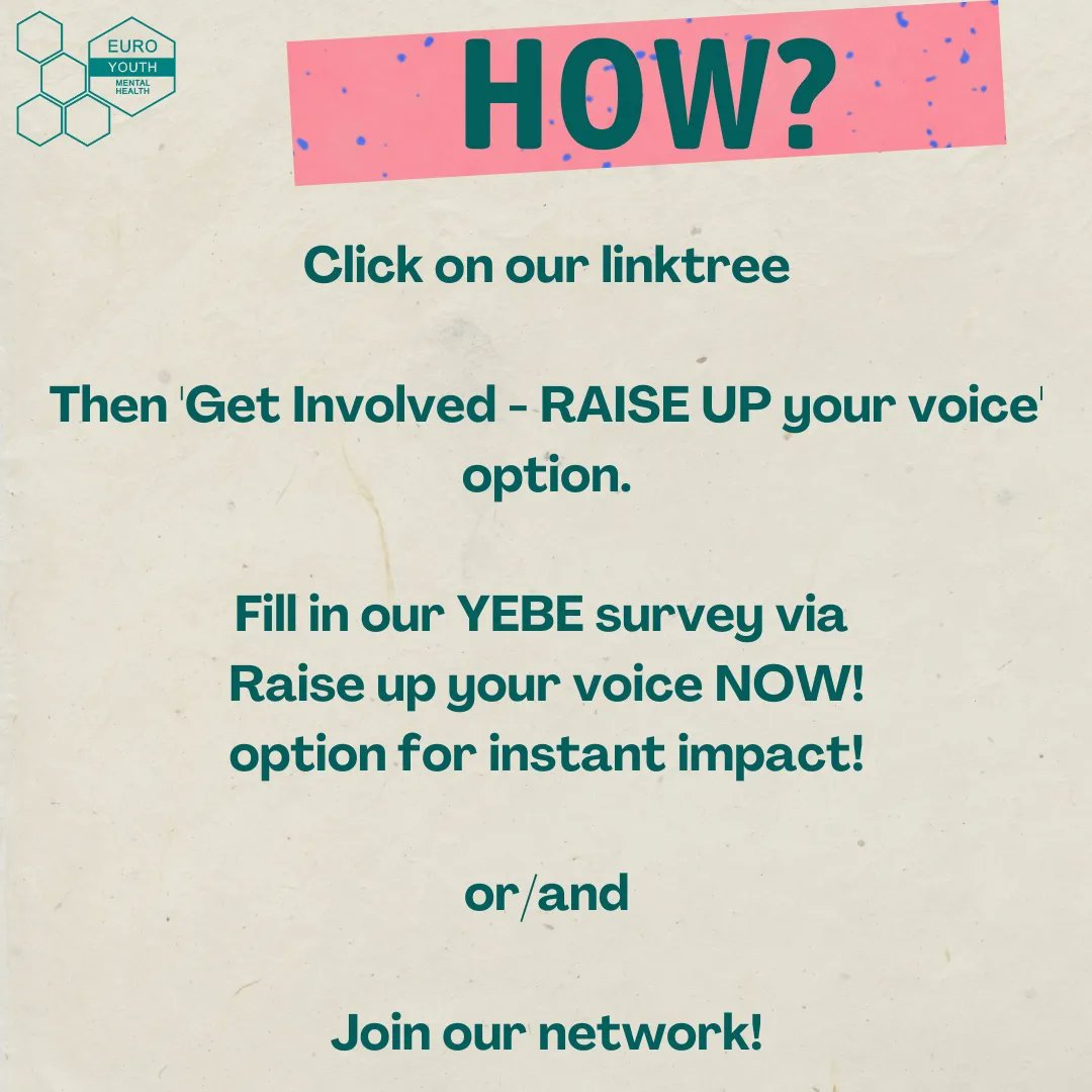 EuroYouthMH's tweet photo. #raiseup and make sure your voice is heard via our Raise Up work!

There is a lot coming on this work, to create Europes largest community of youth mental health champions.

Share with young people!
@ACoY_CoE @ENILYouth @EuropeanYouthEU
@eyp_network
https://t.co/OfPTzlnCAq https://t.co/b33yV2eD4T