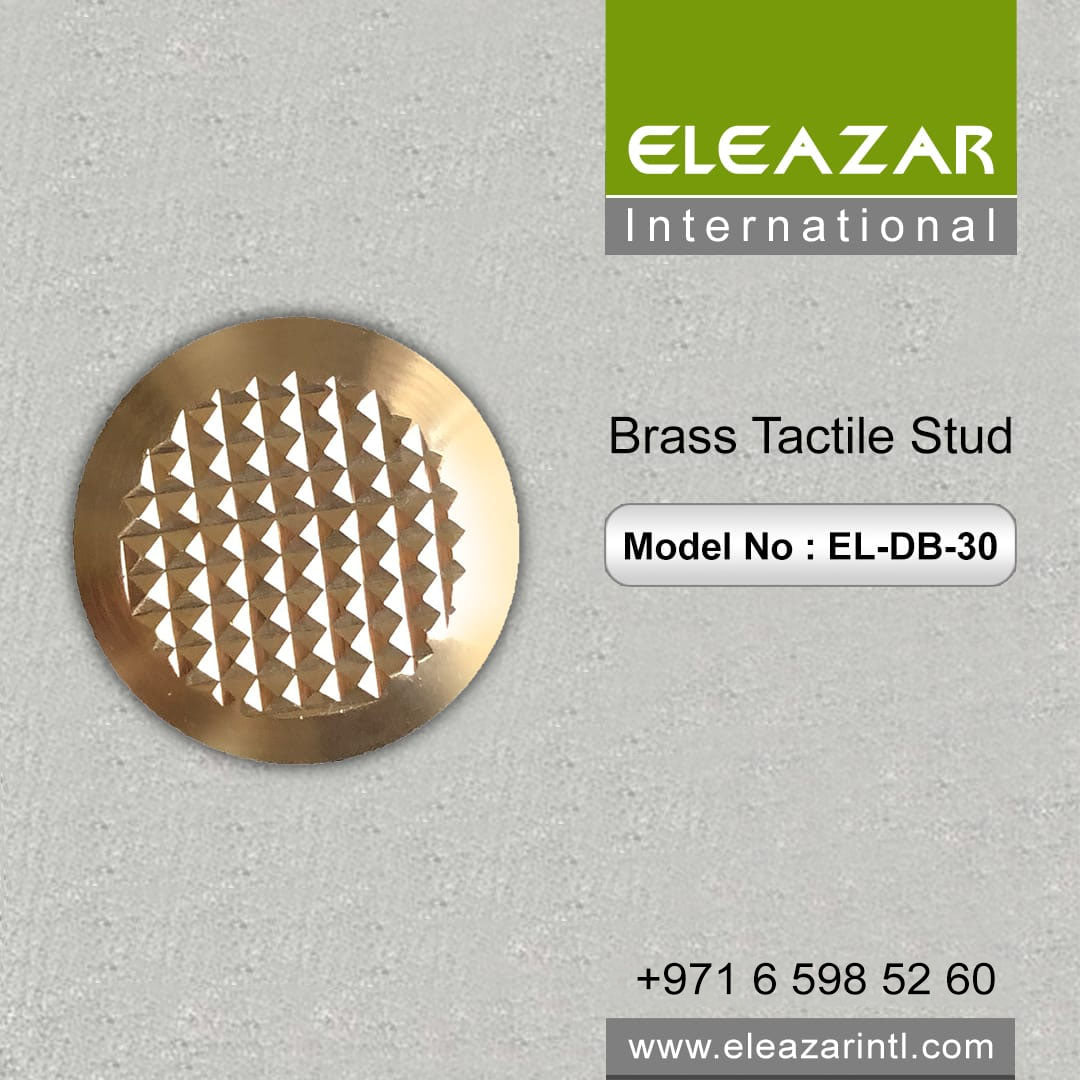 #Brass_Tactile_Stud Eleazar International
Model No : EL DB - 30

📱 +971 6 598 52 60

#tactilemanufacturers #eleazarinternational #bollardssuppliersinuae #bollardmanufacturers #tactileindicatorssuppliersinuae