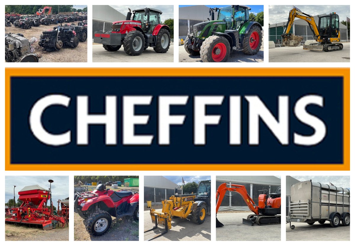 AuctionNewsUK's tweet photo. Live/Online Auction
Tractors, Agricultural Machinery, Construction Plant & Equipment
👱 Cheffins @CheffinsMachine
🗓️ Auction Date - 5th September 2022 | 09.00 AM
👀 Viewing Details - Sunday 4th September between 1pm and 4pm.
https://t.co/P8WX3z9qiK
#tractors #comstruction https://t.co/yDfNXUWFNf