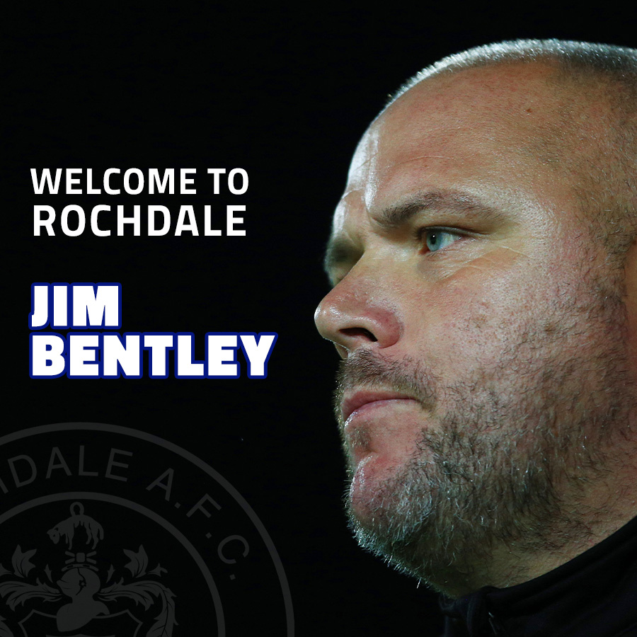 officiallydale's tweet photo. We're delighted to announce the appointment of Jim Bentley as new First Team Manager 🤝

Welcome to Rochdale, Jim! 💙

#RAFC