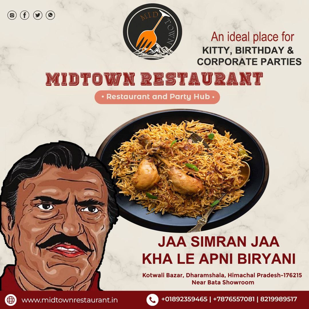 MidtownRestau's tweet photo. Midtown Restaurant &amp; Bar ~ ��ाह! बिरयानी हो तो ऐसी!!
Website: https://t.co/Ajx15PtYZv
Whatsapp: +91-7876557081
For Booking enquiry:+01892359465
#breakfast #lunch #brunch #SundayBrunch #dinner #tasty #delicious #food #foodie #yum #yummy #bar
#drink #cocktail #wine https://t.co/w824B9NOMK