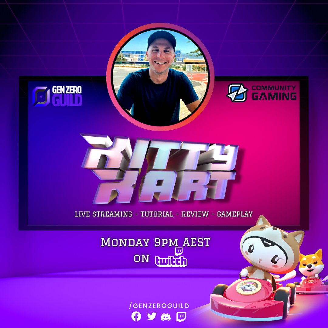We live on twitch with Mitch in 2 hours with an overview on <a href="/Kittykartracing/">KittyKart (💙,🧡)</a> ! Let's go!

twitch.tv/genzeroguild