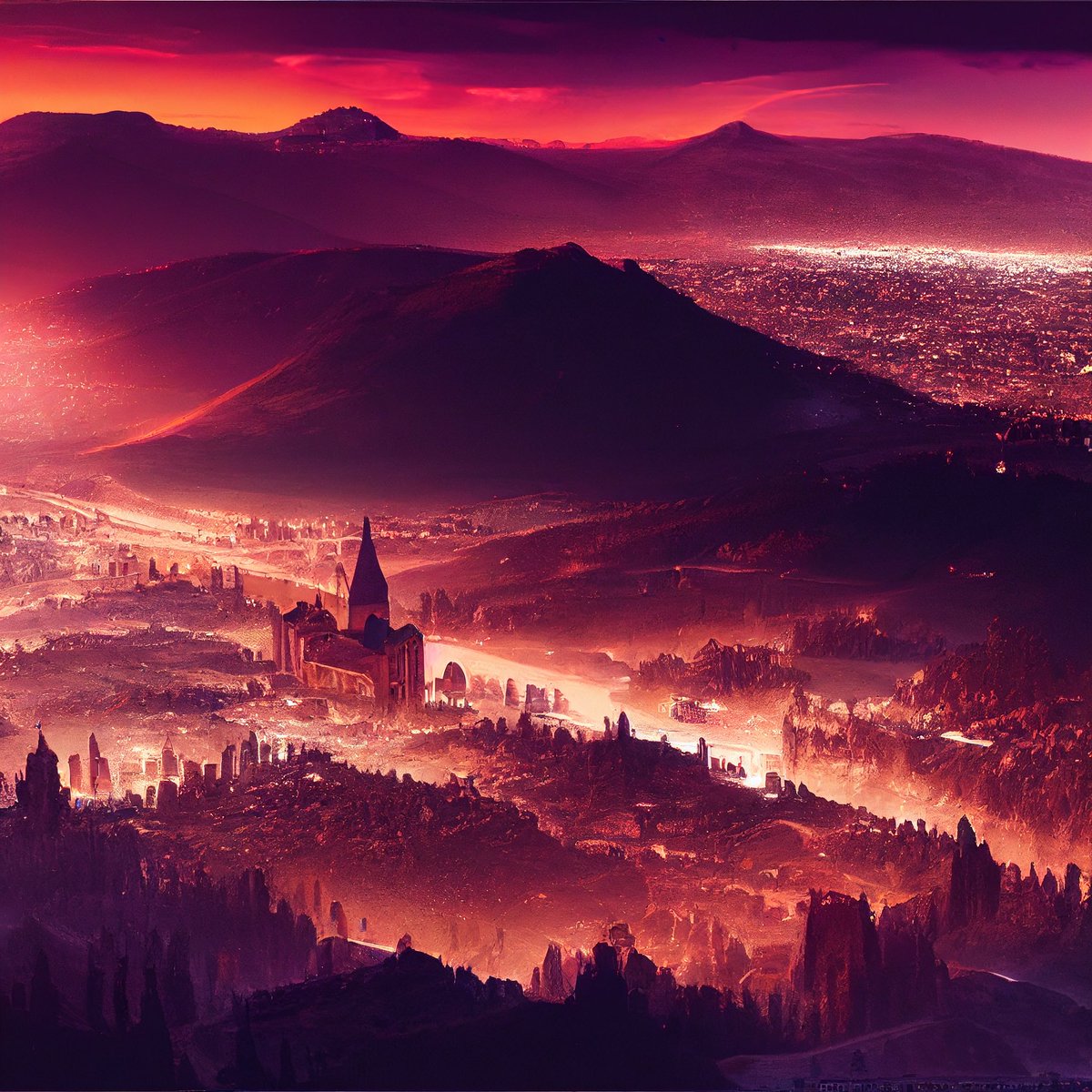 robbieb_123's tweet image. armenian cities that don’t exist (ai midjourney art)