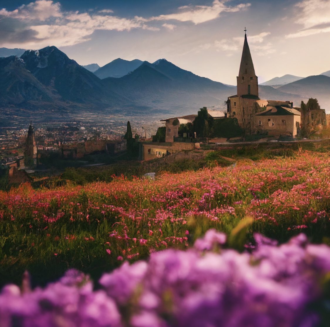 robbieb_123's tweet image. armenian cities that don’t exist (ai midjourney art)