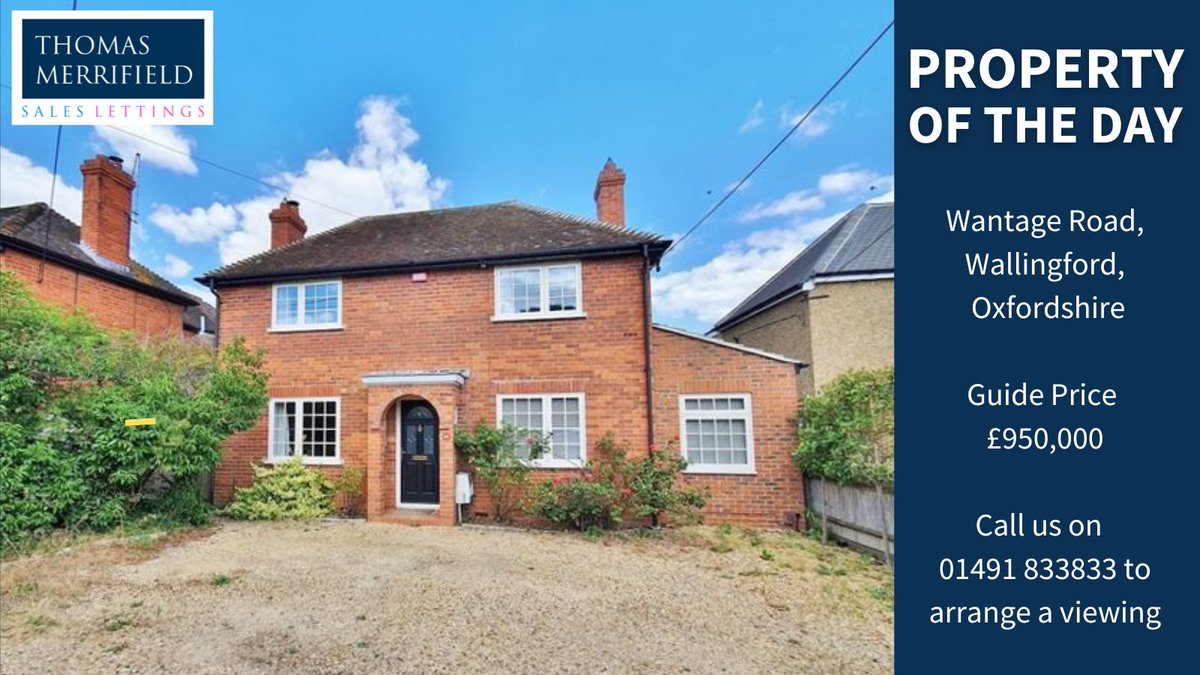 TMSalesLettings's tweet photo. WALLINGFORD, OXFORDSHIRE

Traditional, detached 5 bedroom family home on one of Wallingford’s finest residential roads. Large garden, outside office, greenhouse and driveway parking. Find out more: https://t.co/JX0GpguKXA

#OxfordshireRealEstate #Wallingford #FamilyHome https://t.co/xDiI2db3Cb