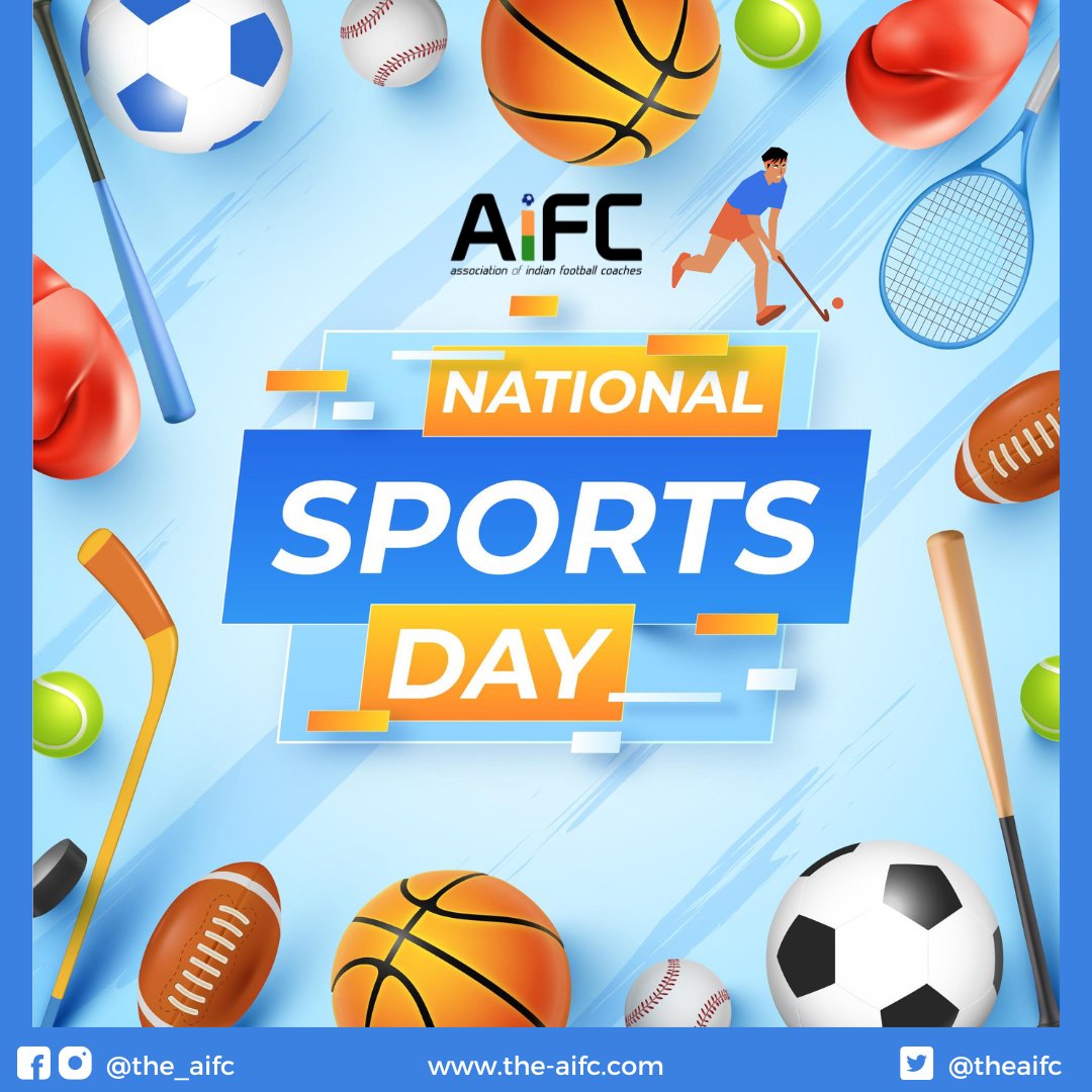 Life is incomplete without sports, it’s the time to refresh our time so play as much as you can. Enjoy National Sports Day! Best Wishes from Team AIFC. 🇮🇳 #AIFC #NationalSportsDay #NationalSportsDay2022