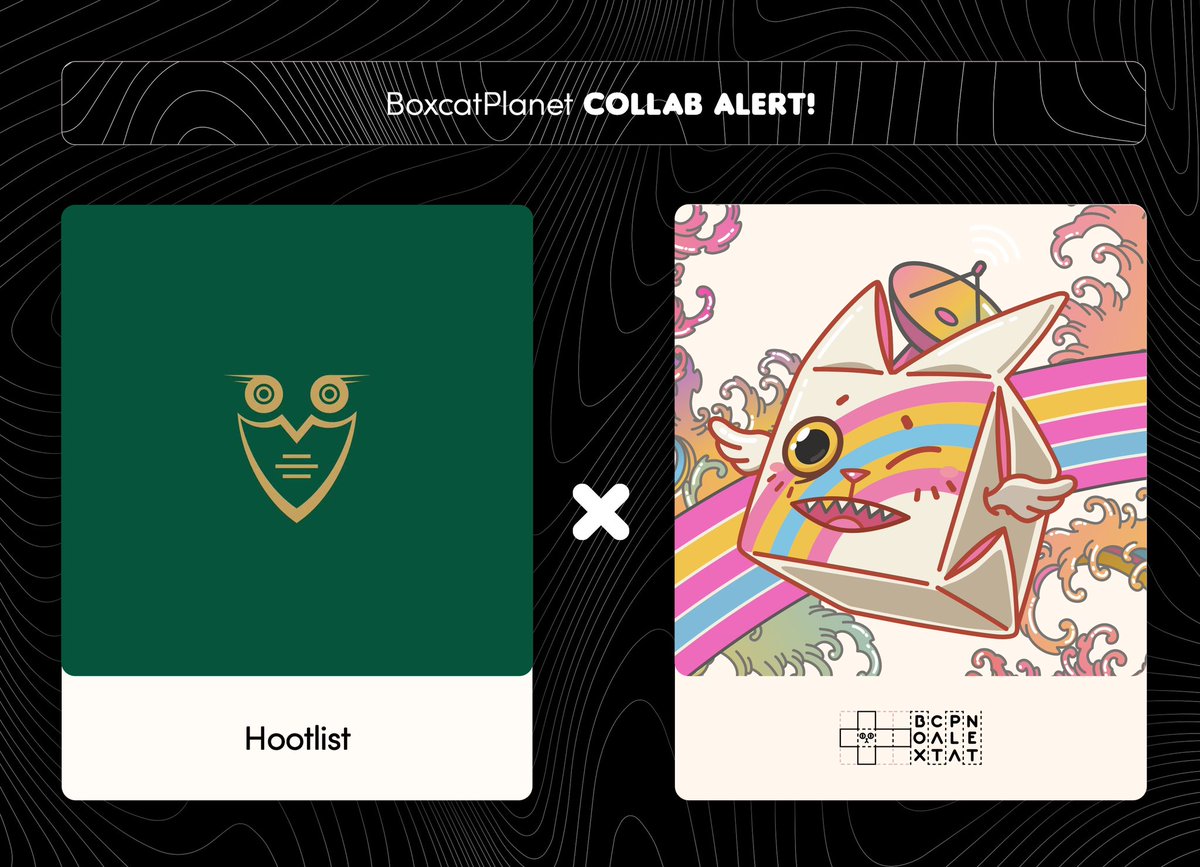 boxcatplanet's tweet photo. 🪐📦🐈We are excited to announce that we are giving away wls to Hootlist /Moonbirds holders, More details in their discord! Let's welcome new friends in our DC!

🦉🦉🦉🦉💕🐈🐈🐈🐈

#hootlist #moonbirds https://t.co/0ZlSZ0FMJL