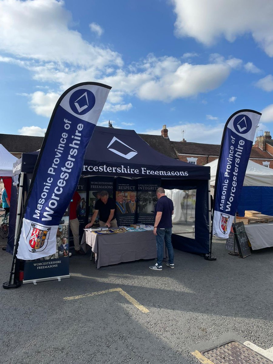 Avon3569's tweet photo. Freemasons at the Pershore Plum Festival today. Please stop by, say hello and learn more about freemasonry. @freemason #freemasons #avon3569 #worcsmasons @pershoreplumfestival #pershore https://t.co/T0qqbCyWKF
