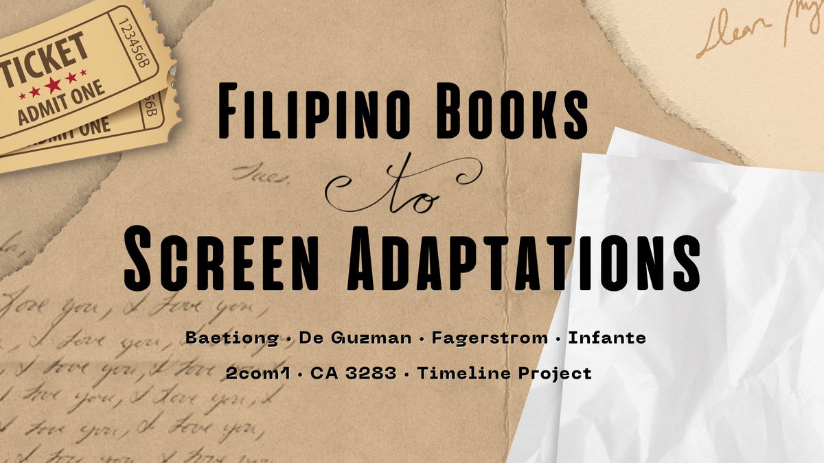ComBook2U's tweet photo. "We are the stories that we weave" - Once On This Island, Lynn Ahrens

Turn the page &amp; watch your screens as we look into the movies that were adapted from national literature, and how these local treasures helped shape Filipino cinema📖🎥

#ComBook2U📖
#CA3283 
#BroadcastHistory https://t.co/SgsUMJ4QGw