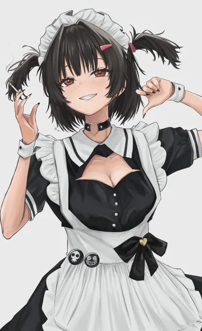 「フッw....萌え萌えキュン....」#イラスト 