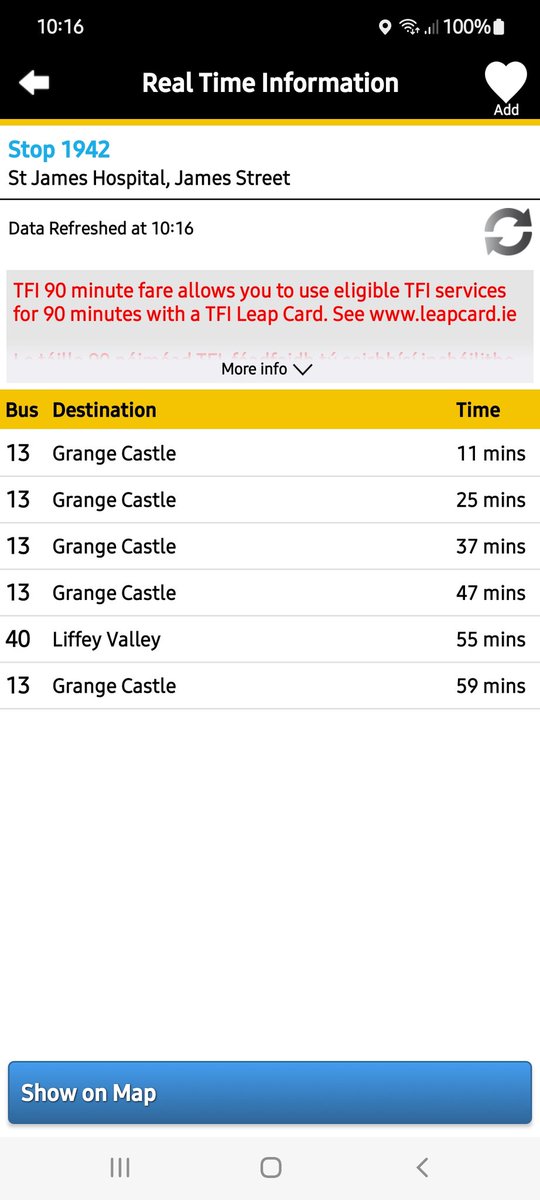 gaffo70's tweet photo. @dublinbusnews next 40 at St james hospital? https://t.co/nUWxXaHrpV