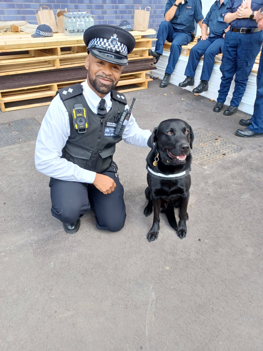 T/Deputy Assistant Commissioner Dr. Alison Heydari (@a_heydarimps) on Twitter photo I'm out and about at #NHC2022 Great to see welfare stations in place for the officers working in the heat for long hours to keep London safe. Thank you!
Dog handler Mike and well being dog Dexter <a href="/PD_DexterWBDOG/">PD’s Dexter & Mika - MPS Welfare & Trauma Dogs</a> are out on the ground too, pictured with my staff officer Jonny. I'm out and about at #NHC2022 Great to see welfare stations in place for the officers working in the heat for long hours to keep London safe. Thank you!
Dog handler Mike and well being dog Dexter <a href="/PD_DexterWBDOG/">PD’s Dexter & Mika - MPS Welfare & Trauma Dogs</a> are out on the ground too, pictured with my staff officer Jonny.