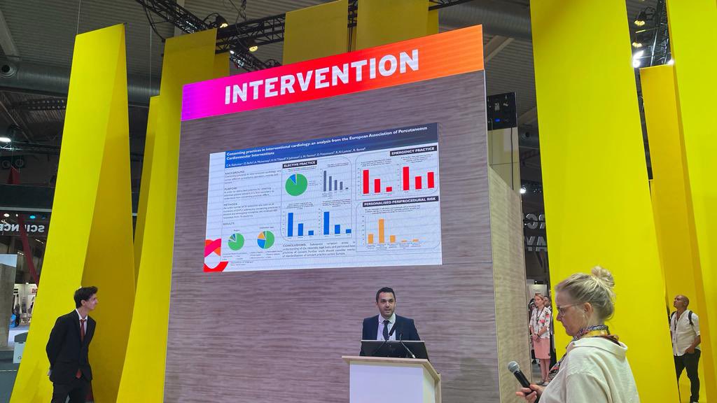 Pleased to present our work with #EAPCI examining differences in consenting practice in interventional cardiology across Europe #ESCCongress @rallamee @EAPCIPresident @ImperialNHLI @DonnaFitzQUB