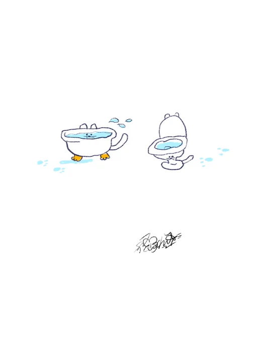 お風呂とトイレのぬこ#足ねこシリーズ 