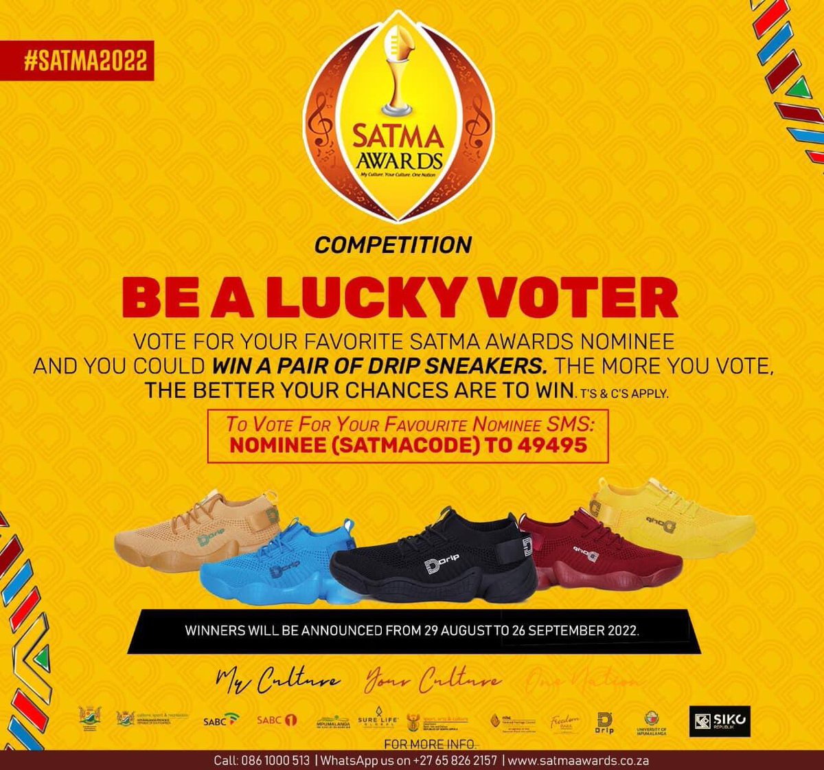 satmaawards's tweet photo. Happy Monday beautiful people 🥳🎊Our first #SATMA2022 @DripSportif winner will be announced this week. It could be you, keep voting to stand a chance 🥳🔥 https://t.co/aqzhChlghb