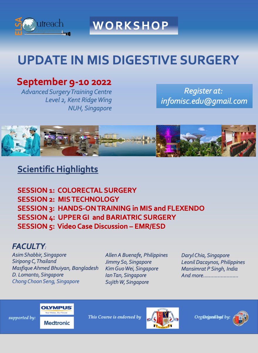 DavideSurdl's tweet photo. ELSA OP https://t.co/xic8mPPhJ4
3 TRAVEL GRANTS (Registration, Hotel and Flight Support)
For MIS Surgeon <40 yrs old that live in Bangladesh,Cambodia,India,Indonesia,Laos,Malaysia,Myanmar,Nepal,Pakistan,Philippines,Sri Lanka,Uzbekistan,Vietnam
Apply at infomisc.edu@gmail.com https://t.co/89Io6zreHb