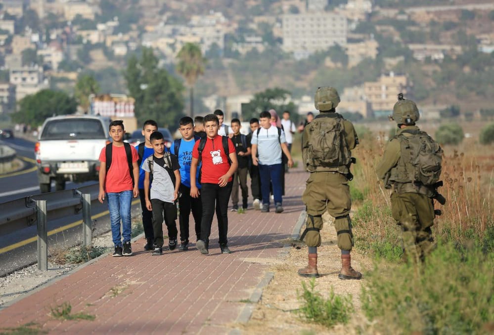 OnlinePalEng's tweet photo. The first day of the school year in the occupied West Bank! https://t.co/hMMEPW7b6O
