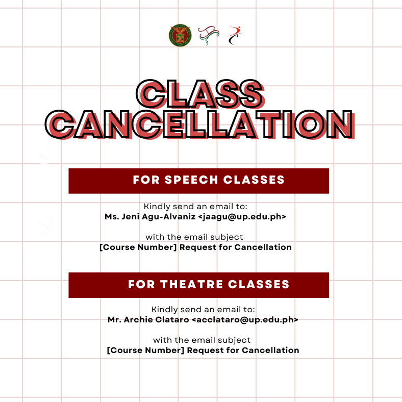 UPDscta's tweet photo. Registration for the first semester of AY 2022-2023 will run from 30 August to 02 September. Please take note of the waitlist schedule and the contact persons for class cancellations.

We will be opening new Speech 30 sections. Students tagged as graduating will be prioritized. https://t.co/o7ZcU5kf31