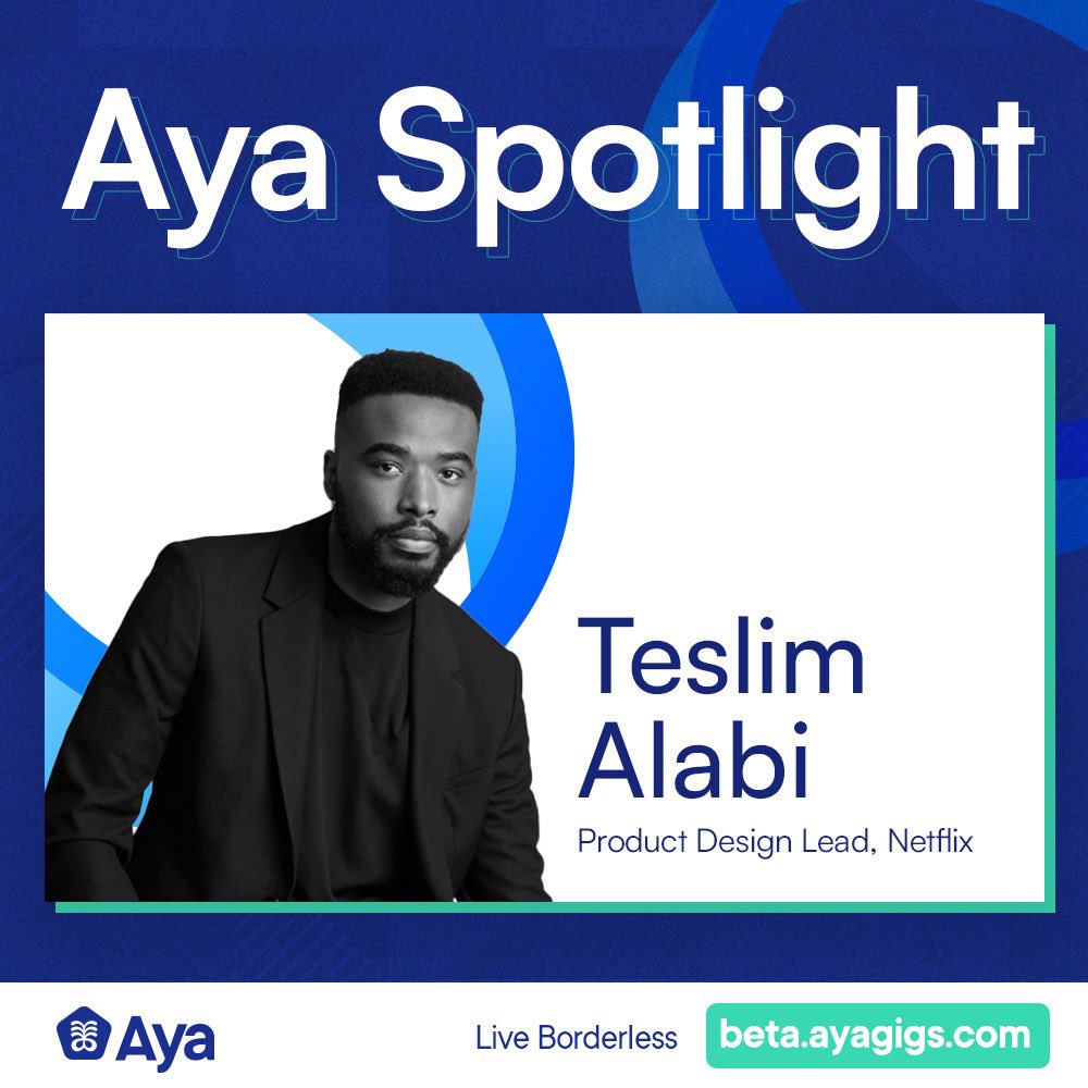 ayahq_'s tweet photo. Meet our spotlight of the week @teslimalabi_ , Product Design Lead, @netflix https://t.co/Yz9BuOLzUv