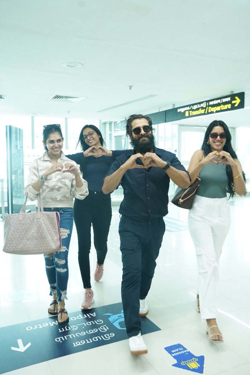 CineDot's tweet photo. #Cobra team is back to #Chennai 
#Vikram @VikramFansClub https://t.co/464PZZOOpP