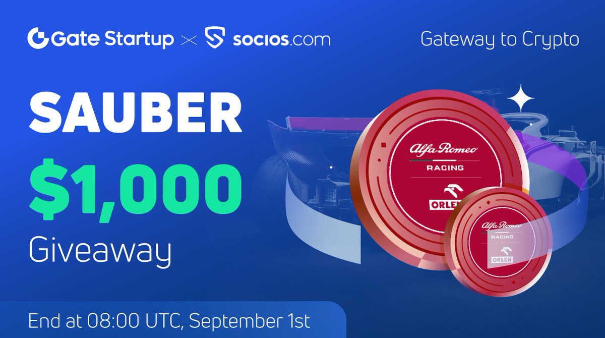 Gate_Launch's tweet photo. https://t.co/a1d9vDe5GZ #Startup &amp; Alfa Romeo Racing ORLEN(SAUBER) $1,000 Giveaway 🧧

🥳Lucky users will win up to $20 each!🧧
✅Follow @Gateio_Startup &amp; @Chiliz @socios 
✅RT &amp;like
✅Tag friends

👉Participate now: https://t.co/dvynoqWszy

#gateiostartup https://t.co/RMF7o5C5Tv